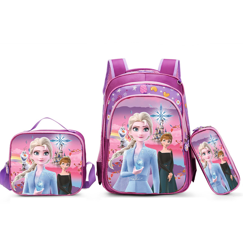 Nuevo Kpop América del Sur 16 pulgadas tres piezas juego de tirón para niños 3D brujas caza mochila de hombro para estudiantes doble espalda