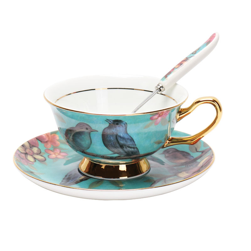 China de hueso taza de café de estilo europeo traje creativo Taza de cerámica de gama alta exquisito pequeño lujo británico juego de té de la tarde