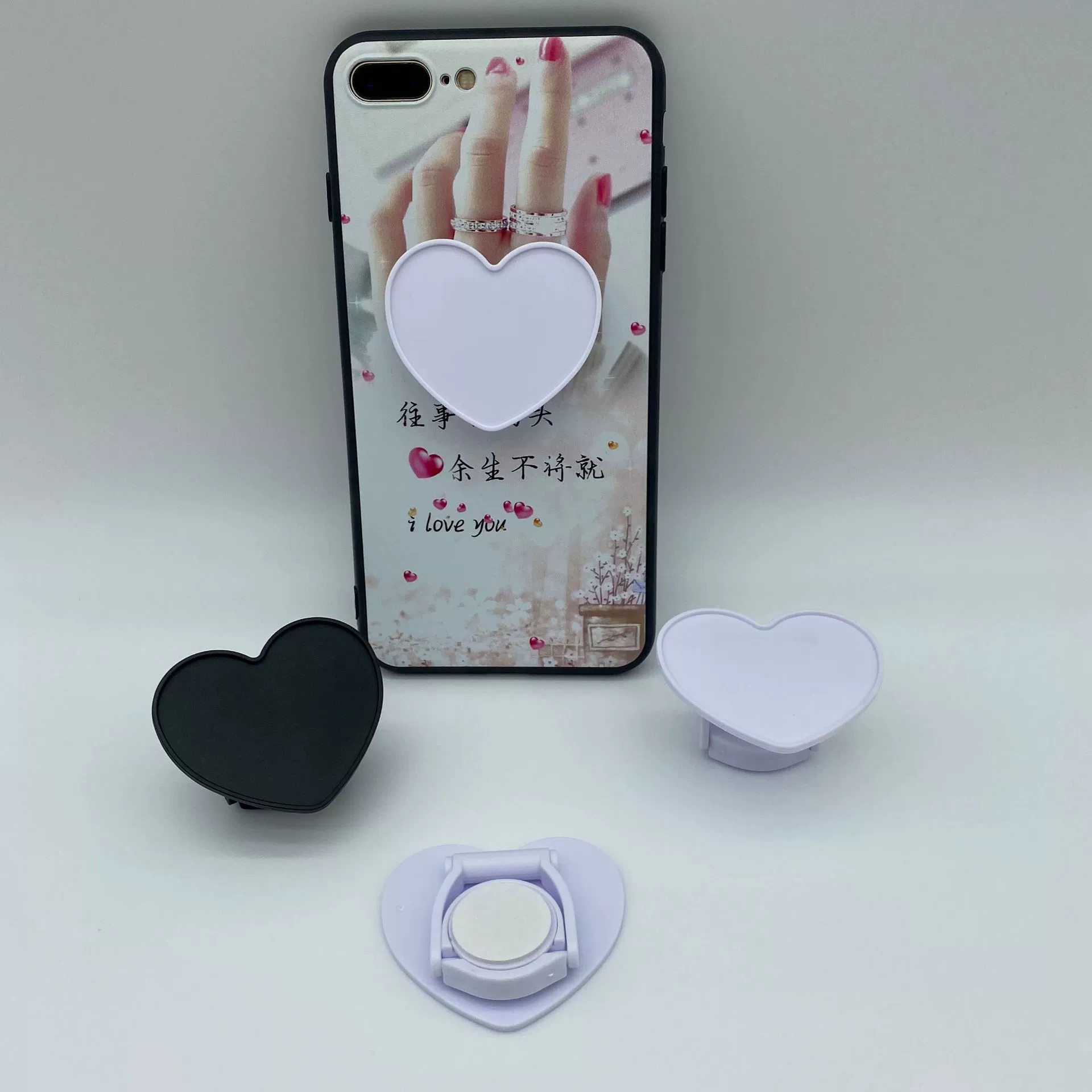 Новый стиль любви персиковая канавка плоская подставка для мобильного телефона складная подставка подходит для украшения украшения зеркала CD