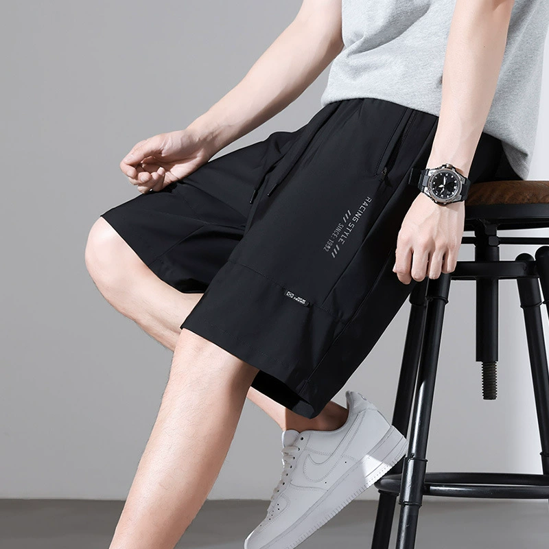 Бренд предпочтительные шорты для мужчин летняя ледяная шелковая тонкая укороченная штаны свободные быстрые сушки спортивные брюки повседневные приливные брюки