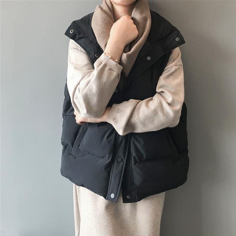 Chaleco Corto Holgado de Algodón con Plumón Estilo Coreano Otoño/Invierno 2025 para Mujer, Chaleco Versátil, Chaqueta Acolchada image 4