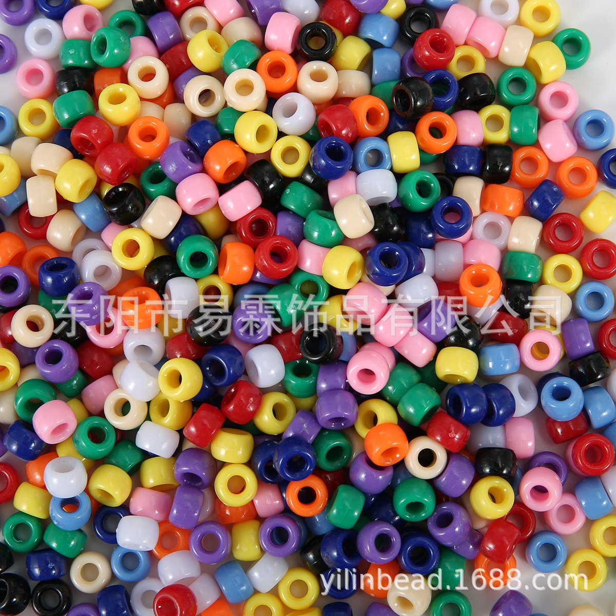 Material de bricolaje transfronterizo cuentas de barril cuentas sueltas cuentas de pony cuentas hechas a mano de agujeros grandes 6*9MM accesorios de joyería de color al por mayor