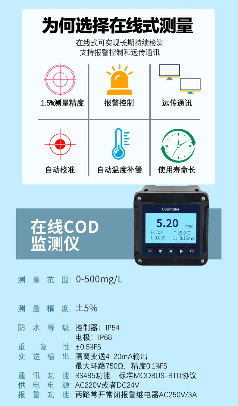 Cod Monitoring 在线COD监测仪在线COD检测仪在线COD传感器工业COD-阿里巴巴