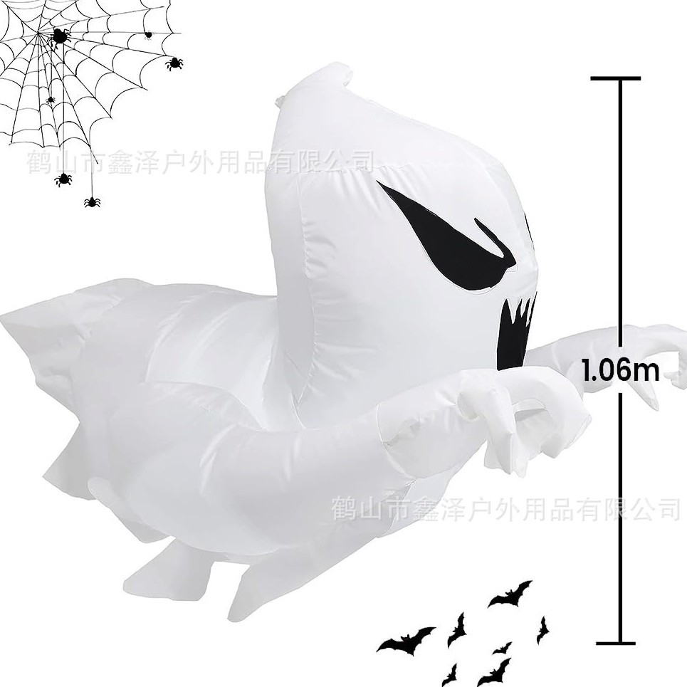 Transfronterizo Halloween fantasma bruja modelo de aire luminoso modelo de aire patio jardín ventana decoración de fiesta 1.06m