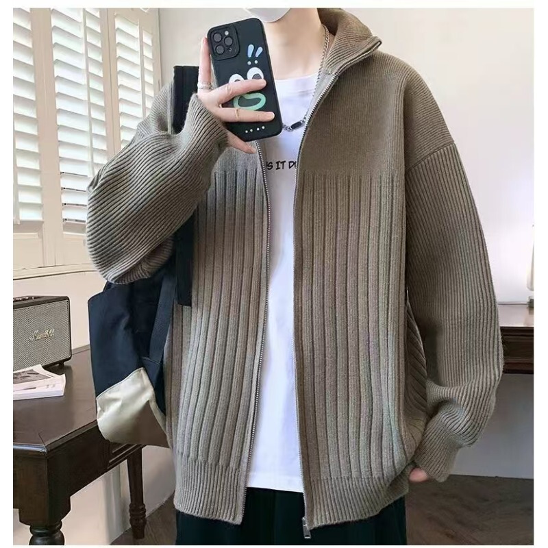 Cleanfit Super Nice Thick Knitwear Men's Lazy High-End Winter Zipper Stand Collar Knitwear Jacket Trendy Brand Cleanfit Super Nice Thick Knitwear Men's Lazy High-End Winter Zipper Stand Collar Knitwear Jacket Trendy Brand