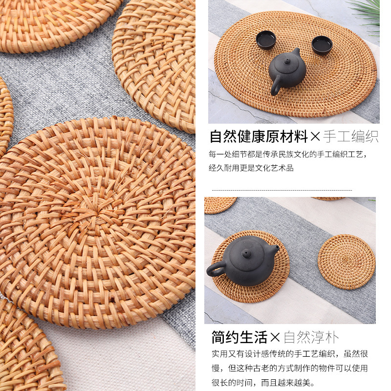Accesorios de té aislamiento térmico de la mesa redonda hecha a mano de la mesa de té de acutio.