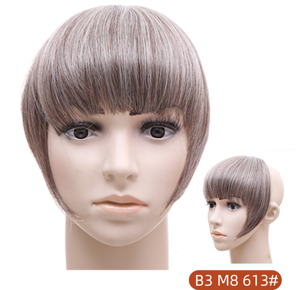 Comercio exterior peluca Liuhai pelucón mujer sin rastro fibra química cinturón de antepasados una pieza de espesamiento Qi Liuhai extensión al por mayor