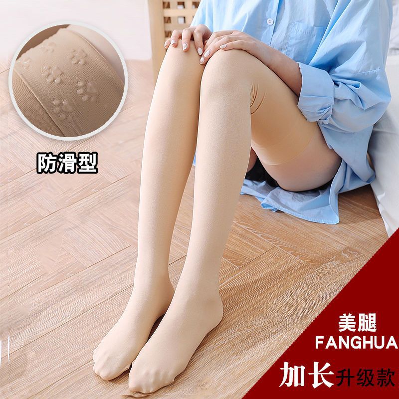 Cross-border foreign trade stockings women's spring and autumn thin thigh socks silicone non-slip extended wide fat high tube knee socks