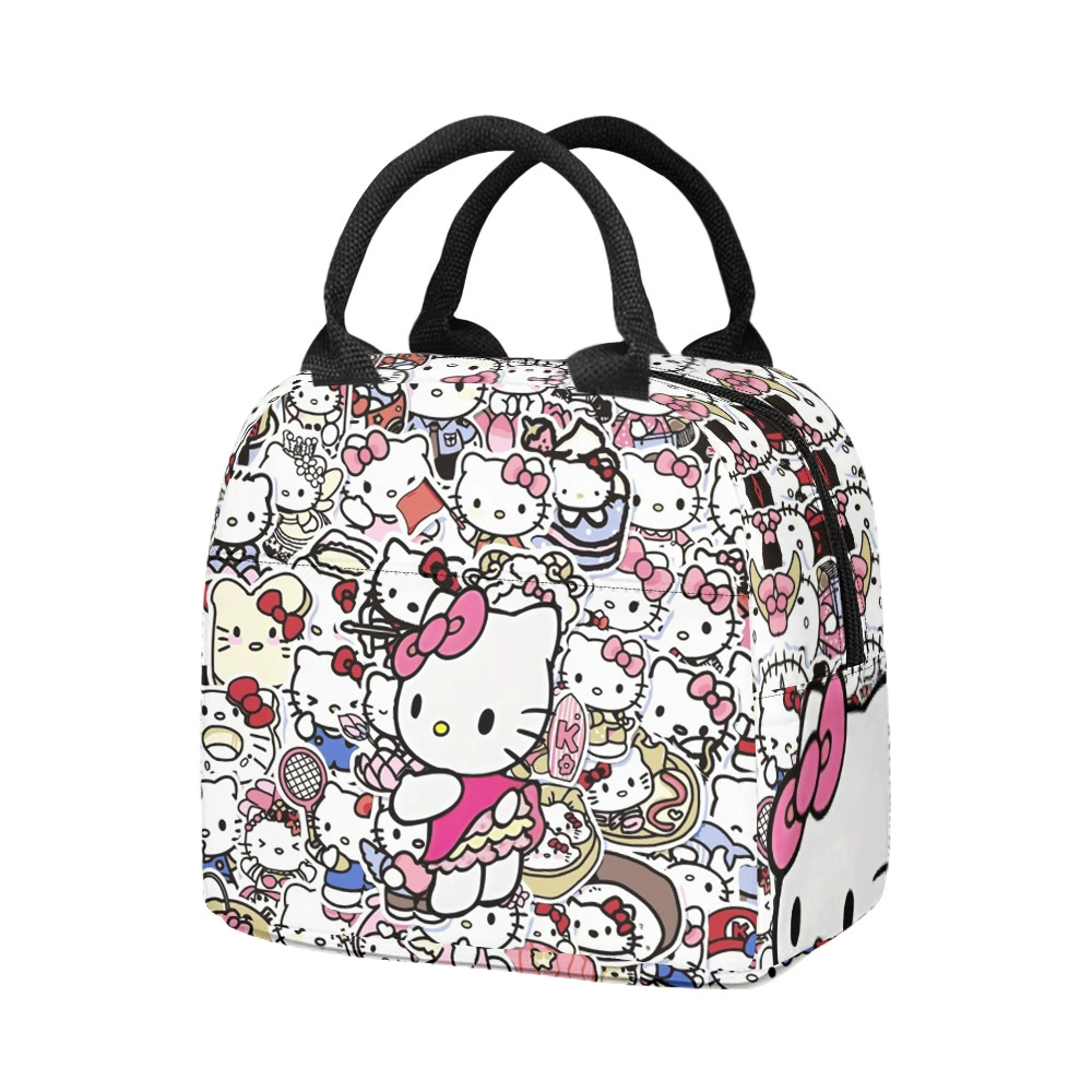 Hello Kitty, ручной мультяшный милый термос, сумка-ланч для учеников начальной школы, сумка для еды