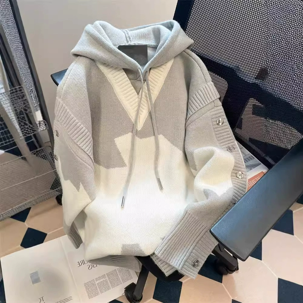 Американский дизайн ощущает нишу с капюшоном вязаный свитер для мужчин и женщин