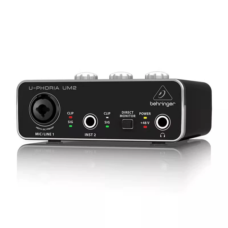 Behringer Belling UM2 USB внешняя звуковая карта с двумя входами и двумя выходами для записи дубля вещания онлайн