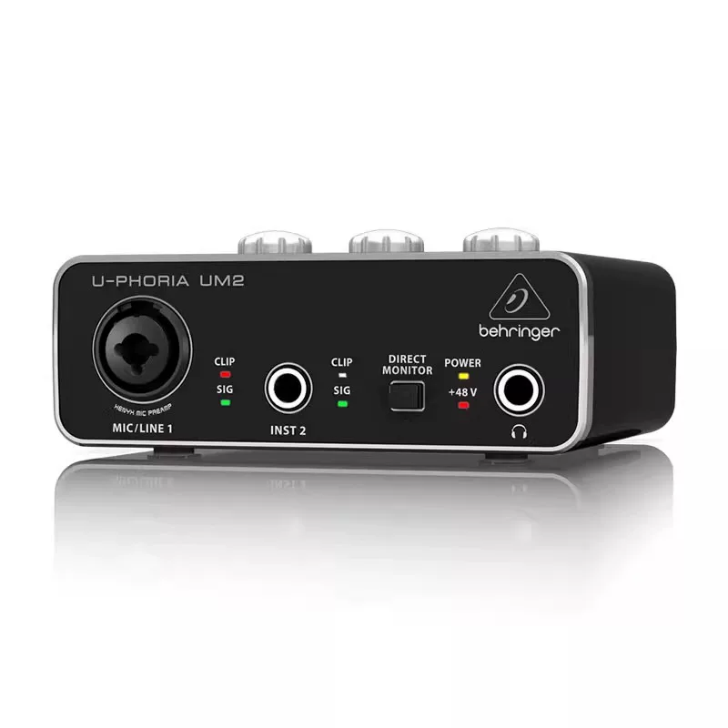 Behringer Belling UM2 USB внешняя звуковая карта с двумя входами и двумя выходами для записи дубля вещания онлайн