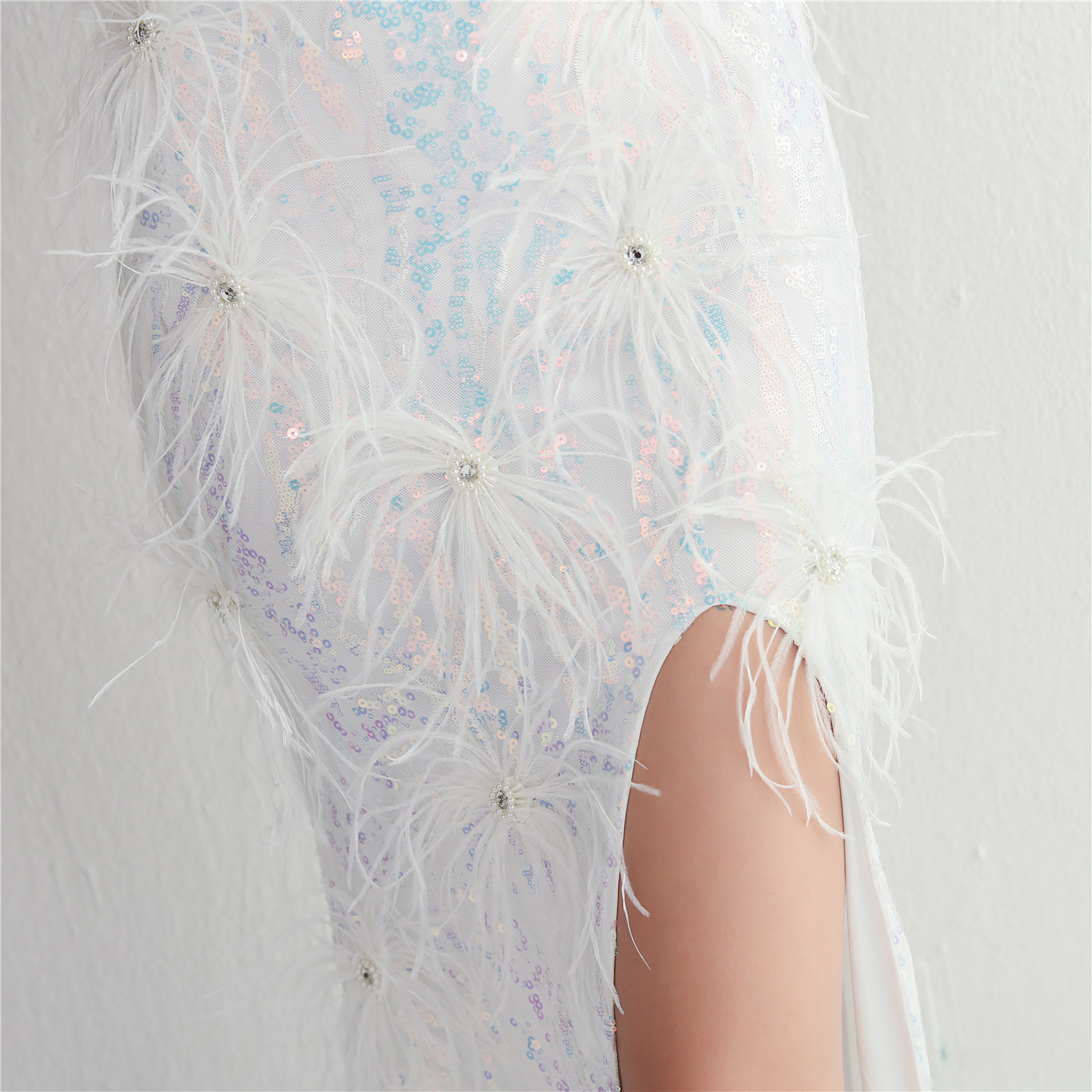 Floral Craft Beading Craft Imported Wool Dress Long Cocktail Slim Fit Evening Dress Elegant 10 Floral Craft Beading Craft Imported Wool Dress Long Cocktail Slim Fit Evening Dress Elegant