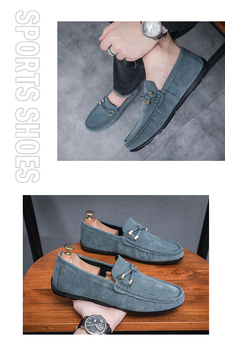 Neue faule Mann weiche Sohlen Slip-on Bean Schuhe Männer Fahr Casual Lederschuhe_voghion.com