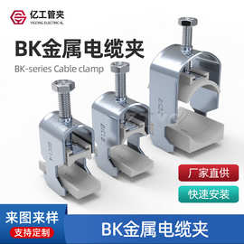 BK电缆夹C型槽金属电缆夹设备排线电缆固定夹威图机柜电缆卡子