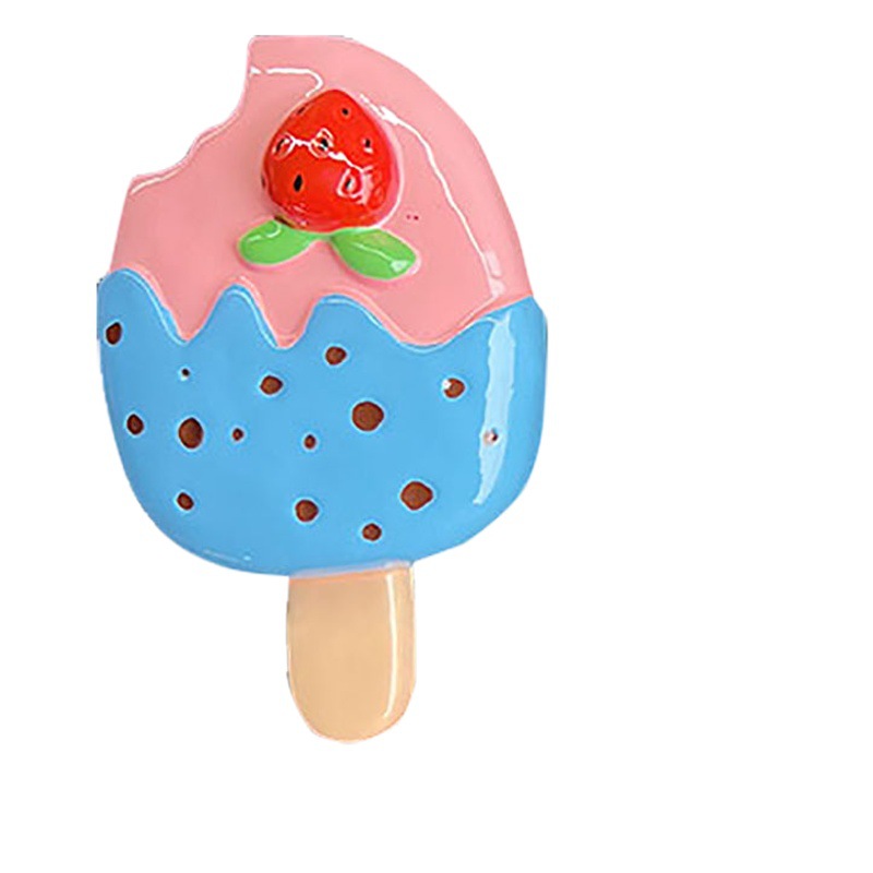 Popsicle tridimensional resina refrigerador pegatinas mensaje de casa Dibujos animados de verano fresco lindo sandía hierba ciruela