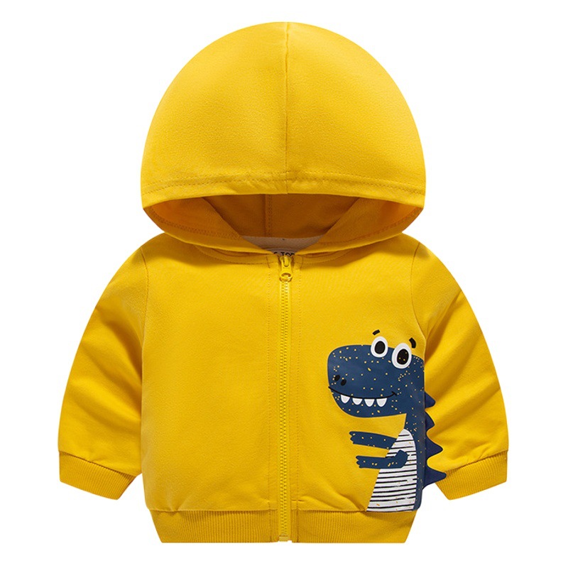 2024 estilo coreano nuevo otoño abrigo de los niños cremallera con capucha camisa bebé suéter algodón ropa al por mayor entrega