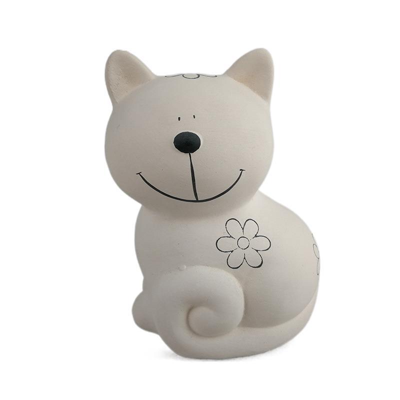 Inventario al por mayor de cerámica simple embrión azul porcelana puzzle niños pintados embrión blanco inventario DIY fábrica de adornos directos