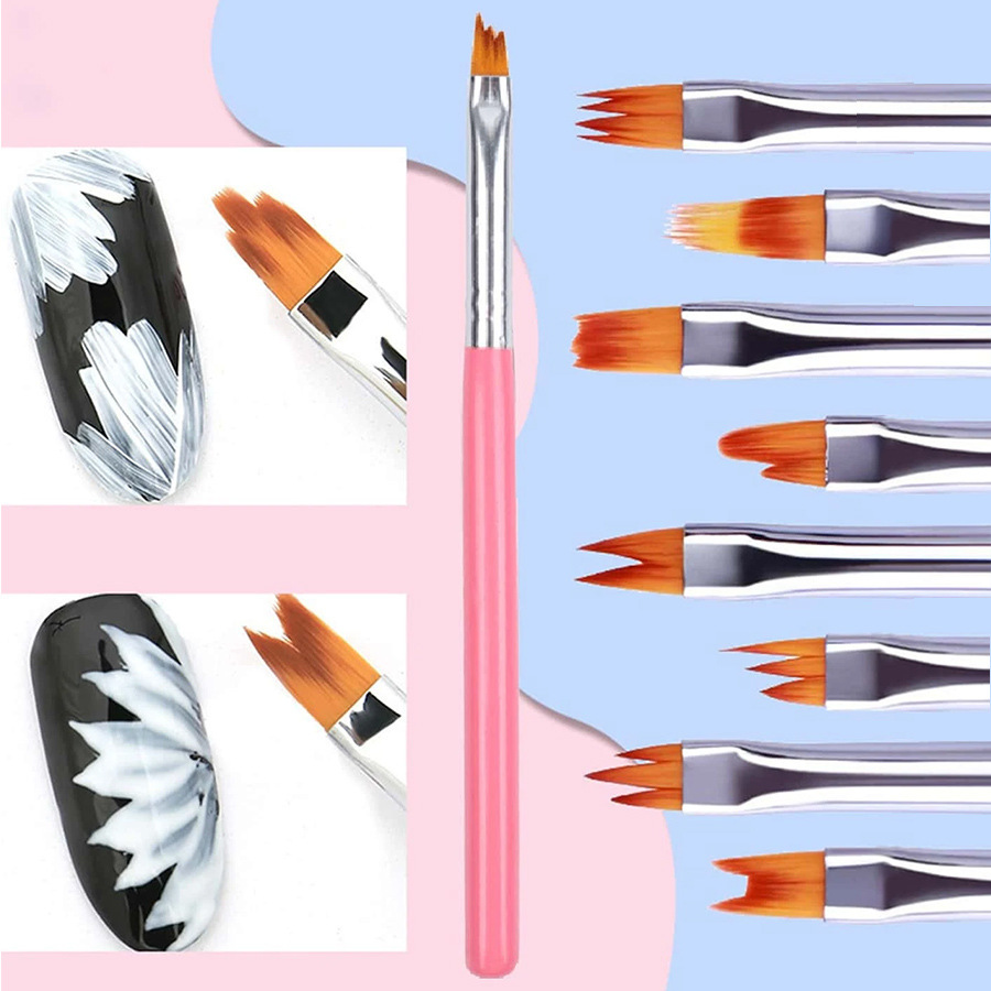 Nuevo multi-funcional del arte del clavo pluma exquisita pluma varilla uñas arte pluma pintura pluma flor pluma cepillo de uñas traje