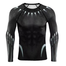 超级男士压缩T恤长袖3D紧身健体育印刷衬衫英雄球衣扮演