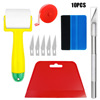 Cross border 10 Set of parts Two-sided Scraper Film tool Kit With roller,Hard blade,Tape,Craft knife