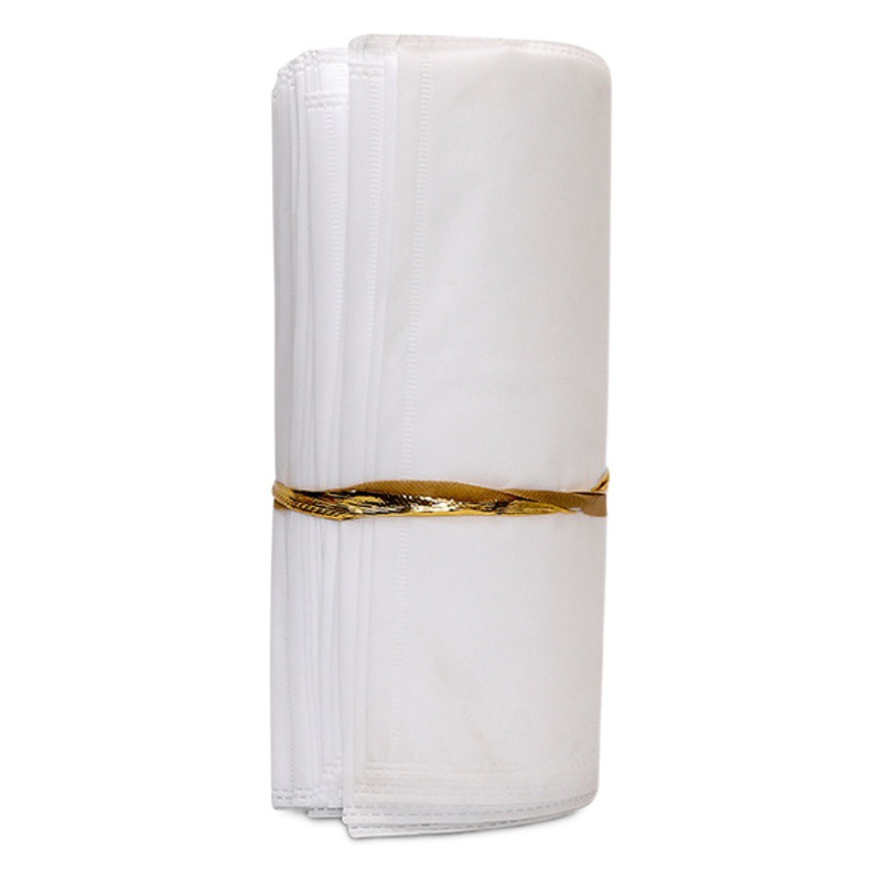 Spot bolsa no tejida blanca al por mayor cubierta de zapatos gruesa de boca plana almacenamiento de gran capacidad bolsa de embalaje a prueba de polvo puede imprimir logotipo