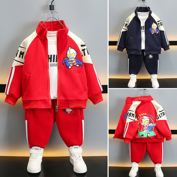 Demi-season children's set for boys with zipper