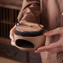 粗陶炭炉铸铁锅温茶炉烘烤香薰炉秘鲁圣木粉提香器蜡烛加热暖茶炉