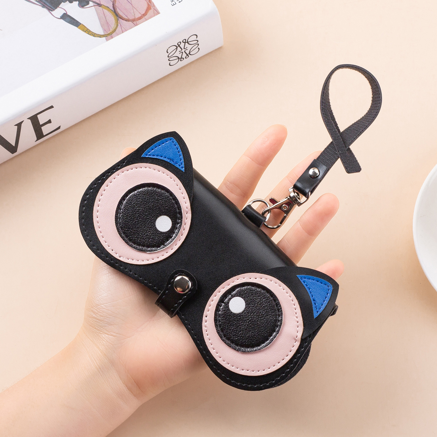 Bolsas de gafas personales transfronterizas para la calle bolsas de gafas colgantes caja de gafas de sol bolsas de gafas de sol pu