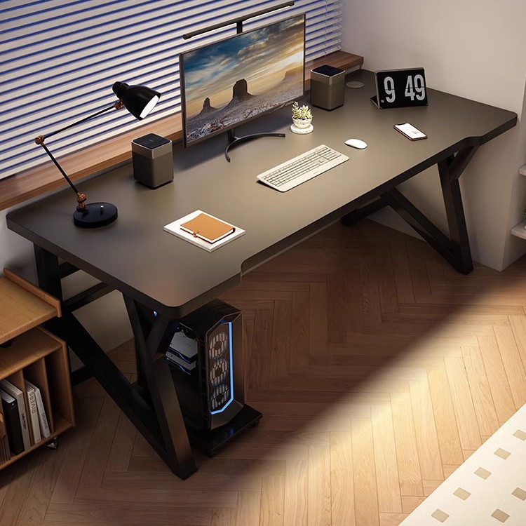 Mesa de computadora para dos personas Mesa de deportes electrónicos Mesa de escritorio doméstica Mesa de oficina Mesa de barra larga lado a lado Mesa de trabajo de pareja de dormitorio