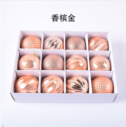 Bola de Navidad traje redondo barril caja cuadrada pintada 3cm4cm6cm decoración navideña bola colgante de Navidad bola decoración Navidad