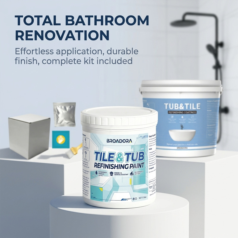 Waterproof, Wear-Resistant, Non-Slip, No-Need-To-Demolish Tiles Paint for Bathroom, Kitchen, and Balcony Renovation