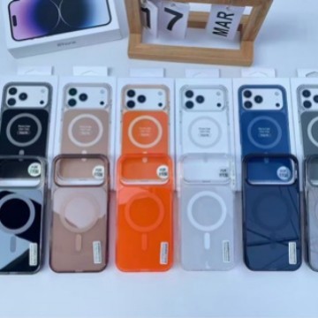 Crystal Color Magnetic Case for iPhone 17, Apple 16 Transparent Acrylic Case, 15 Large Window 18 Protective Cover