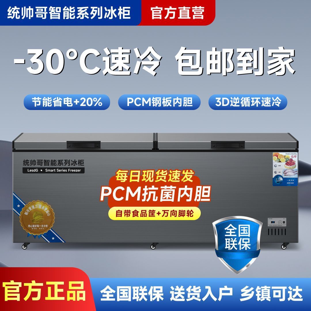 统帅哥智能系列商用冰柜冷冻柜冷柜冰箱单温冷藏雪柜冷冻柜