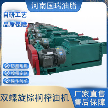 国瑞油脂 1-2吨/时棕榈果双螺旋榨油机 大型可出口棕榈油压榨机器