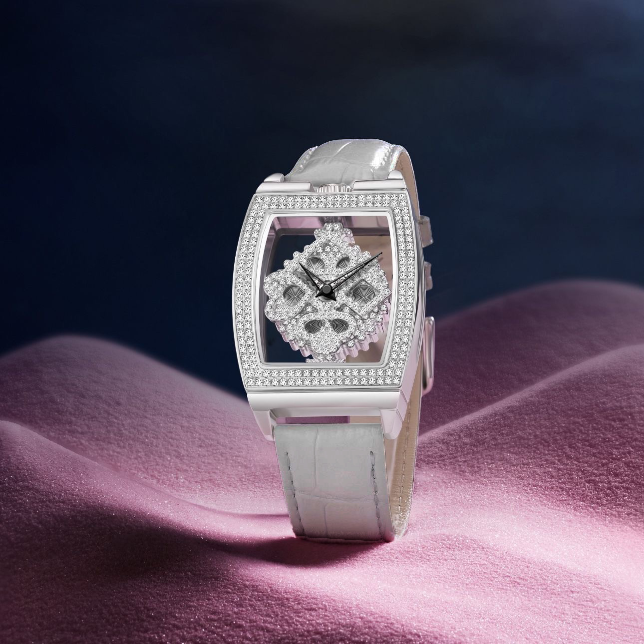 Orologio donna elegante poker dea con quadrante scheletrato_voghion.com