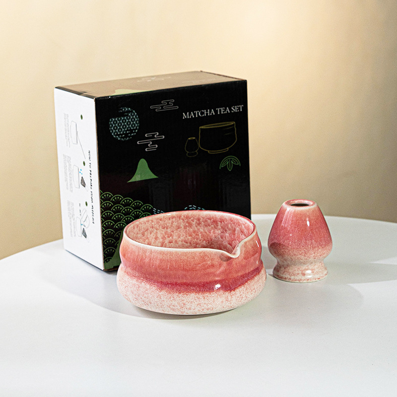 Amazon 和風抹茶ボウル 注ぎ口付き 陶器製茶器アクセサリー 茶筅スタンドセット 和風茶道 クロスボーダー限定|undefined