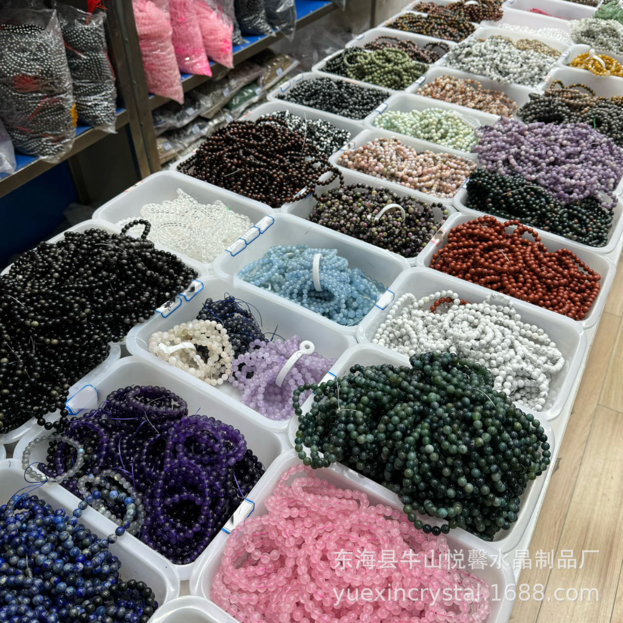 天然8mm紫水晶粉水晶白水晶手链各种玉石水晶原石五行手串批发