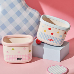 多機能収納バケツ、寮のリビングルーム、オフィスの圧力リング、デスクトップゴミ箱、高価値水玉模様のゴミ箱