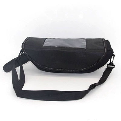 Suitable for Motorcycles, Yamaha Bmw Triumph Modified Front Bag Cosmetics Bag, Front Hanging Cosmetics Bag, Front Bag (Motorcycle trunk) - black