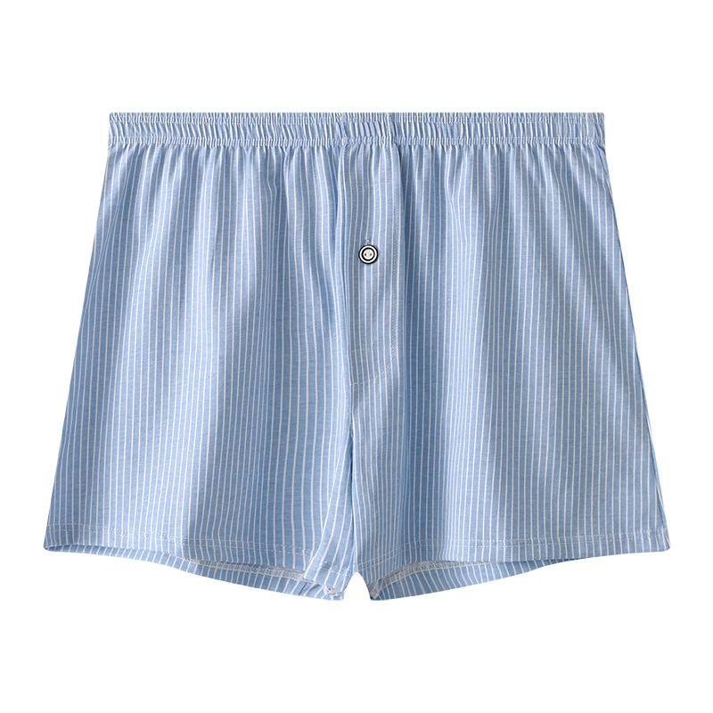 メンズパンツ男性純綿通気性ストライプピンク四角ズボン頭青年男性男性ゆったり大きいサイズ運動平角ズボン