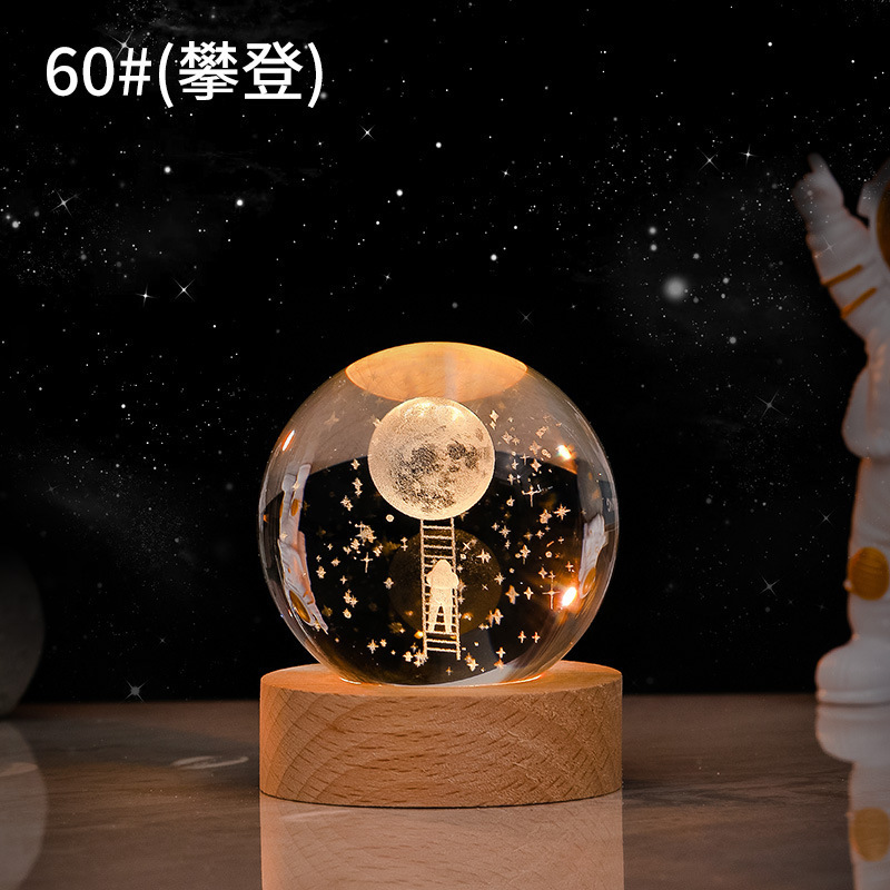 Cielo estrellado luminoso bola de cristal decoración Sol Galaxy Regalo de Cumpleaños luz de la noche regalo del Día de San Valentín de Navidad