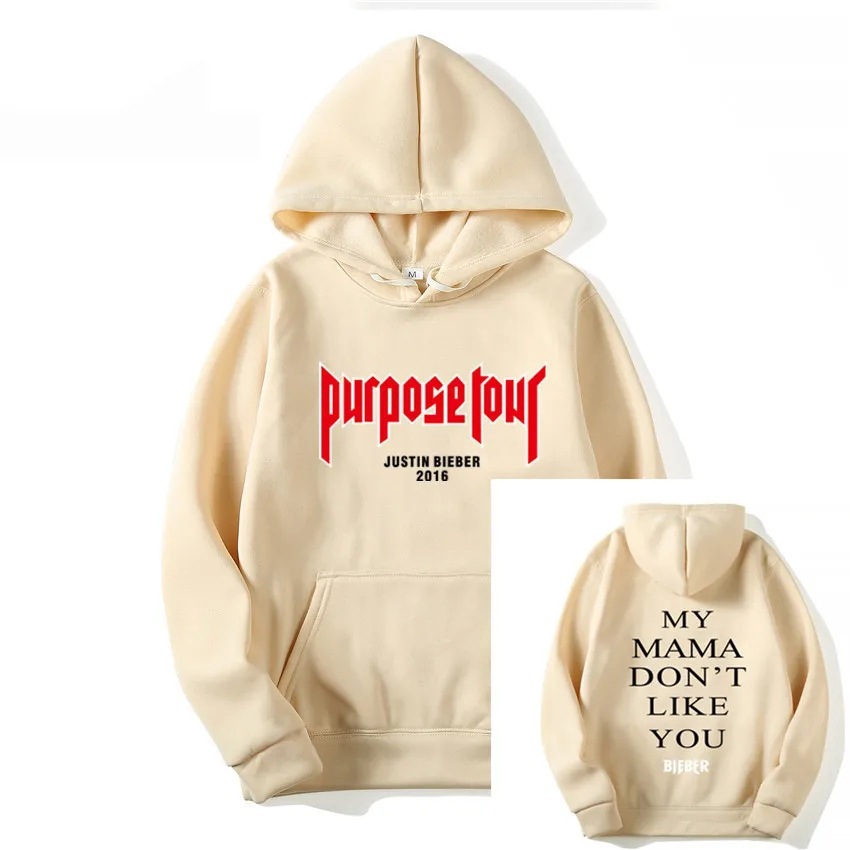 Fashion Brand Design Justin Bieber Purpose Tour Hoodies Pull