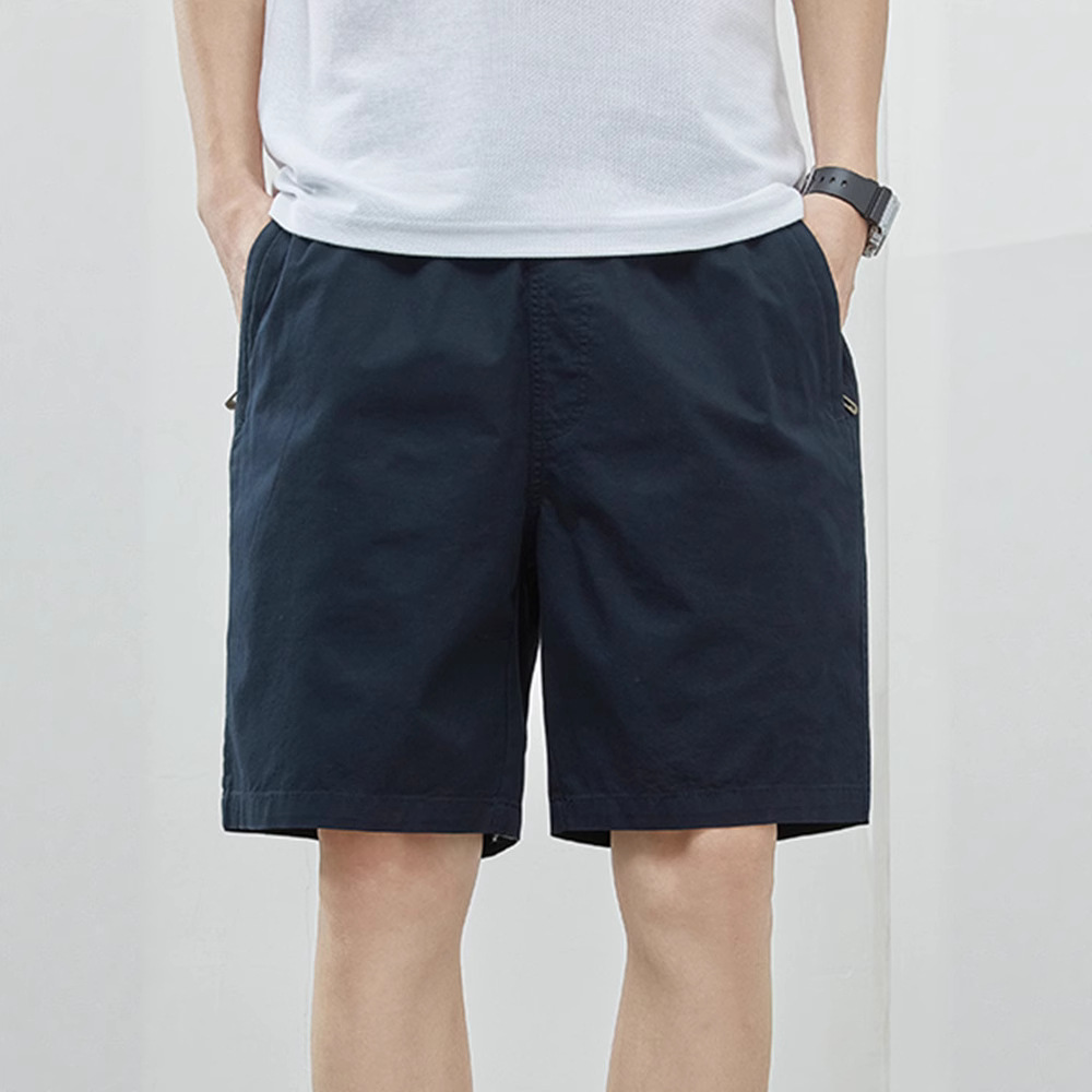 Summer New Men's Loose Five-Point Shorts Sports Pure Cotton Straight Mid-Length Casual Large Shorts