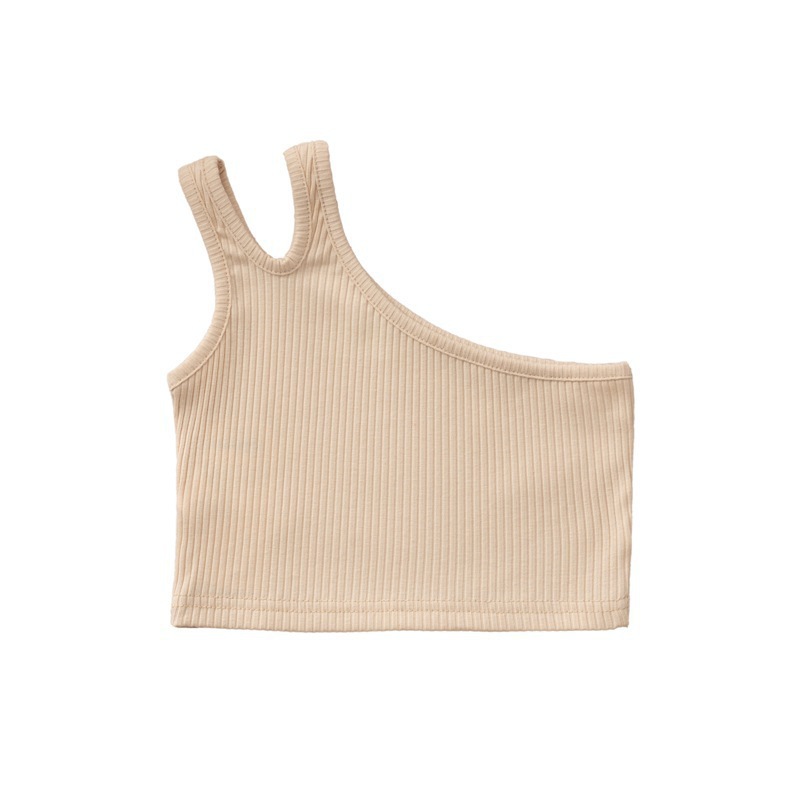 Chaleco DE LOS NIÑOS transfronterizos camisola de verano moda europea y americana casual de color sólido de algodón cuello redondo de la muchacha