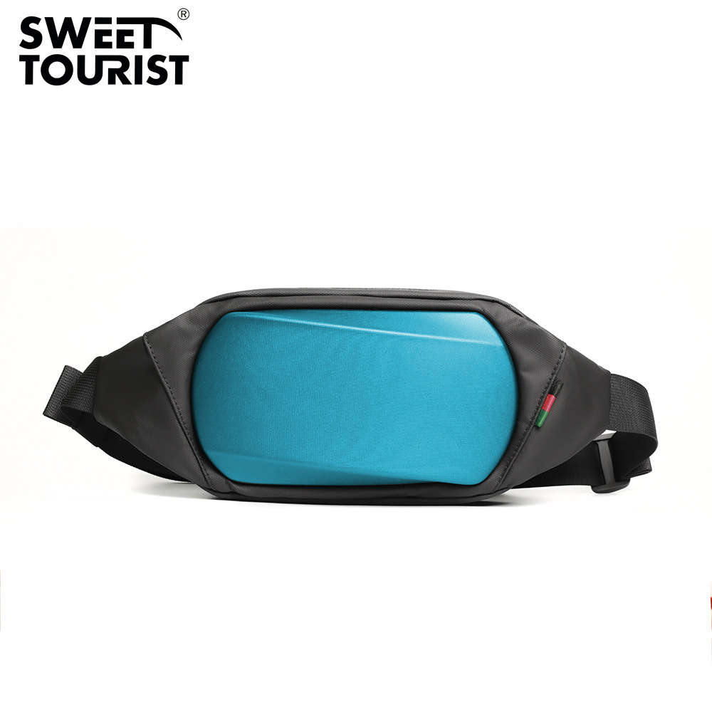 크로스 바디 백 남자 하이 엔드 사첼 남자 스포츠 가방 하드 쉘 가슴 가방 캐주얼 방수 휴대 전화 가방 여성용