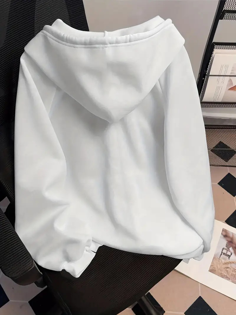 Women's Casual Hooded Zip Up Top Relaxed Fit Retro Trendy Loose Fitting Sweatshirt For Autumn Winter Print_ecoleips.com