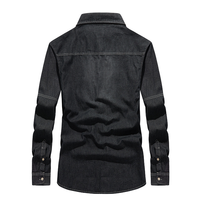 Camisas de trabajo de otoño para hombres, camisas de manga larga para hombres, camisas casuales para hombres, camisas japonesas, chaqueta
