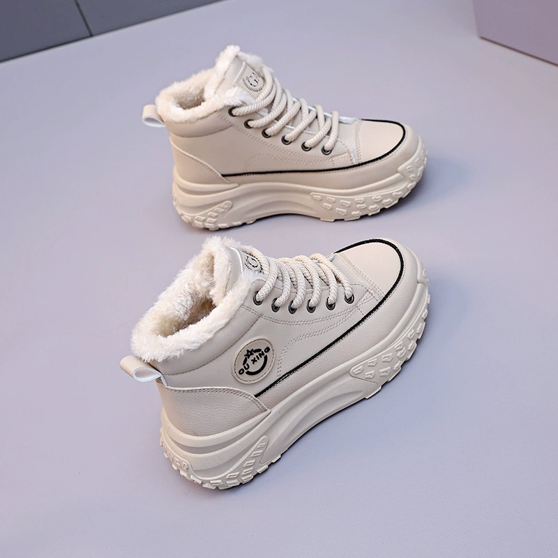 High warm shoes, winter keep warm boots platform