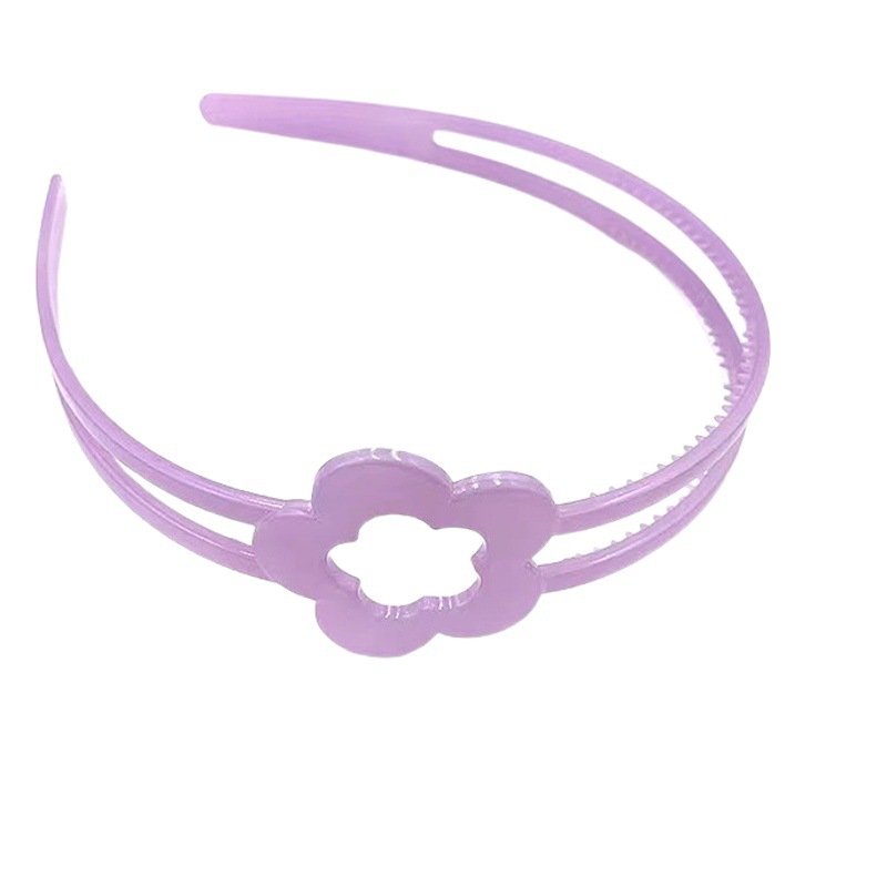 2023 nuevos niños diadema lindo simple color caramelo hueco flor niña horquilla diadema antideslizante no apretado